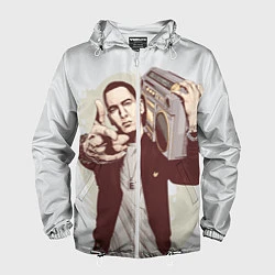 Ветровка с капюшоном мужская Eminem: Street Music, цвет: 3D-белый