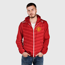 Ветровка с капюшоном мужская FC Manchester United: Reverse, цвет: 3D-белый — фото 2