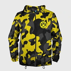 Ветровка с капюшоном мужская Borussia 2018 Military Sport, цвет: 3D-черный