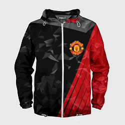 Ветровка с капюшоном мужская FC Manchester United: Abstract, цвет: 3D-белый
