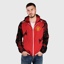 Ветровка с капюшоном мужская FC Manchester United: Red Original, цвет: 3D-белый — фото 2