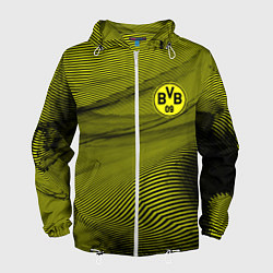 Ветровка с капюшоном мужская FC Borussia Sport, цвет: 3D-белый