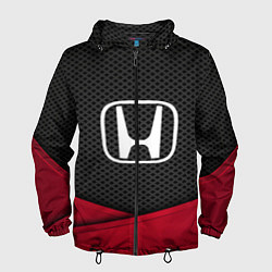 Ветровка с капюшоном мужская Honda: Grey Carbon, цвет: 3D-черный