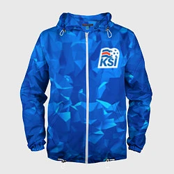 Ветровка с капюшоном мужская KSI Iceland Winter, цвет: 3D-белый