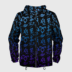 Ветровка с капюшоном мужская Blue Runes, цвет: 3D-черный