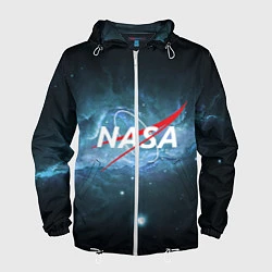 Ветровка с капюшоном мужская NASA: Space Light, цвет: 3D-белый