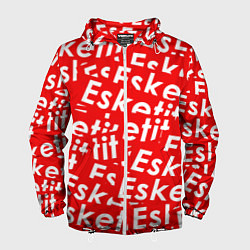 Ветровка с капюшоном мужская Esketit Pattern, цвет: 3D-белый