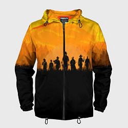 Ветровка с капюшоном мужская Red Dead Redemption: Orange Sun, цвет: 3D-черный