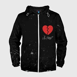 Ветровка с капюшоном мужская Lil Peep: Broken Heart, цвет: 3D-белый
