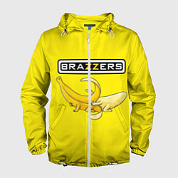 Ветровка с капюшоном мужская Brazzers: Yellow Banana, цвет: 3D-белый