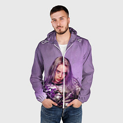 Ветровка с капюшоном мужская Billie Eilish: Violet Fashion, цвет: 3D-белый — фото 2