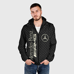Ветровка с капюшоном мужская Mercedes AMG: Dark Side, цвет: 3D-черный — фото 2