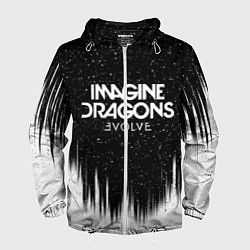 Ветровка с капюшоном мужская IMAGINE DRAGONS, цвет: 3D-белый