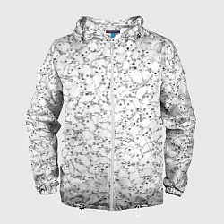 Ветровка с капюшоном мужская Белые мыши, цвет: 3D-белый