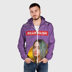 Ветровка с капюшоном мужская Billie Eilish, цвет: 3D-белый — фото 2