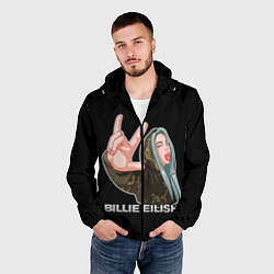 Ветровка с капюшоном мужская BILLIE EILISH, цвет: 3D-черный — фото 2