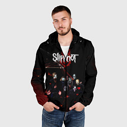 Ветровка с капюшоном мужская Slipknot, цвет: 3D-черный — фото 2