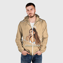 Ветровка с капюшоном мужская Ariana Grande Ариана Гранде, цвет: 3D-белый — фото 2