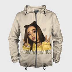 Ветровка с капюшоном мужская Ariana Grande Ариана Гранде, цвет: 3D-черный