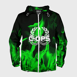 Ветровка с капюшоном мужская C-OPSCRITICAL OPS, цвет: 3D-белый