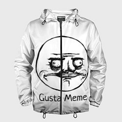 Ветровка с капюшоном мужская Gusta Meme, цвет: 3D-черный