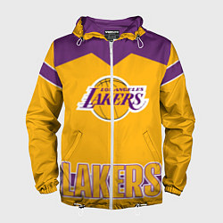 Ветровка с капюшоном мужская Los Angeles Lakers, цвет: 3D-белый