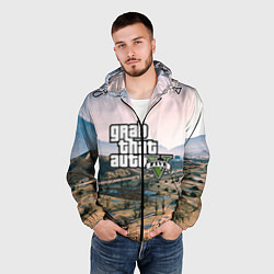 Ветровка с капюшоном мужская Grand Theft Auto 5, цвет: 3D-черный — фото 2