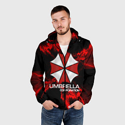 Ветровка с капюшоном мужская UMBRELLA CORP, цвет: 3D-черный — фото 2