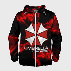 Ветровка с капюшоном мужская UMBRELLA CORP, цвет: 3D-белый