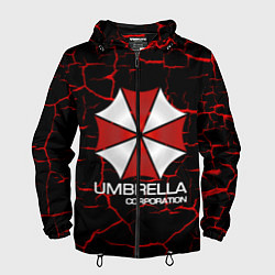 Ветровка с капюшоном мужская UMBRELLA CORP, цвет: 3D-черный