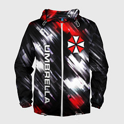 Ветровка с капюшоном мужская UMBRELLA CORPORATION, цвет: 3D-белый