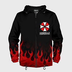 Ветровка с капюшоном мужская UMBRELLA CORPORATION, цвет: 3D-черный