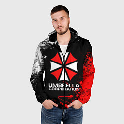 Ветровка с капюшоном мужская UMBRELLA CORPORATION, цвет: 3D-черный — фото 2