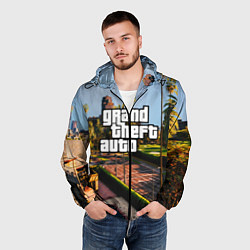 Ветровка с капюшоном мужская Grand Theft Auto, цвет: 3D-черный — фото 2