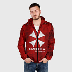Ветровка с капюшоном мужская UMBRELLA CORP, цвет: 3D-черный — фото 2