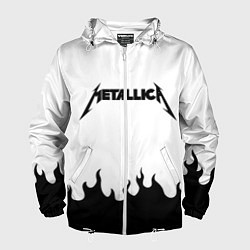 Ветровка с капюшоном мужская METALLICA, цвет: 3D-белый