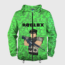 Ветровка с капюшоном мужская Roblox, цвет: 3D-черный