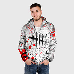 Ветровка с капюшоном мужская DEAD BY DAYLIGHT, цвет: 3D-белый — фото 2