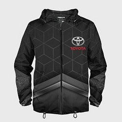 Ветровка с капюшоном мужская TOYOTA, цвет: 3D-черный