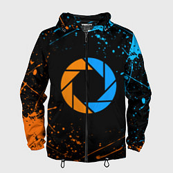 Ветровка с капюшоном мужская PORTAL, цвет: 3D-черный
