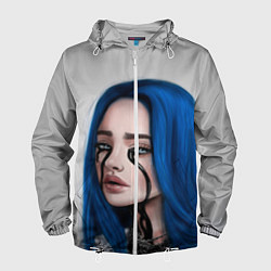 Ветровка с капюшоном мужская BILLIE EILISH, цвет: 3D-белый