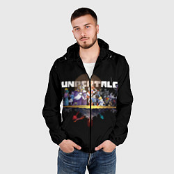 Ветровка с капюшоном мужская Undertale, цвет: 3D-черный — фото 2