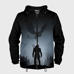 Ветровка с капюшоном мужская ВЕДЬМАК, цвет: 3D-черный