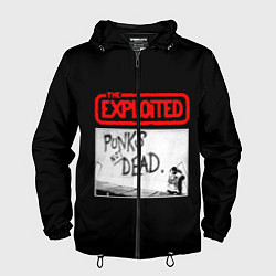 Ветровка с капюшоном мужская Punks Not Dead, цвет: 3D-черный