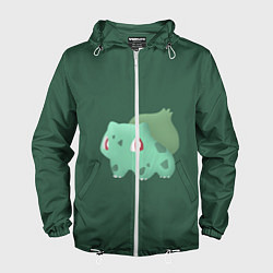 Ветровка с капюшоном мужская Pokemon Bulbasaur, цвет: 3D-белый