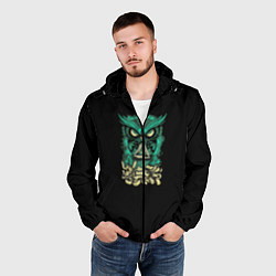 Ветровка с капюшоном мужская Owl 1, цвет: 3D-черный — фото 2