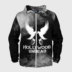 Ветровка с капюшоном мужская Hollywood Undead, цвет: 3D-белый
