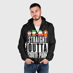 Ветровка с капюшоном мужская South Park, цвет: 3D-черный — фото 2
