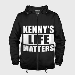 Ветровка с капюшоном мужская KENNYS LIFE MATTERS, цвет: 3D-черный