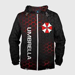 Ветровка с капюшоном мужская UMBRELLA CORP, цвет: 3D-белый